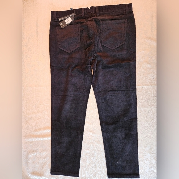 Men's Classic Cotton Black Corduroy Chino Pants, Size 40, Snover, NWT - Picture 7 of 7